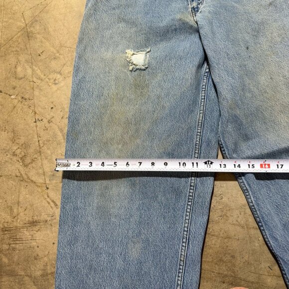 VINTAGE Levis Jeans Mens 36x34 Blue SilverTab Baggy Wide Leg Skater USA 90s Y2K - Picture 4 of 10